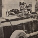 Luigi Fagioli al volante della vettura da competizione. Nel 1931 conquistò il Gran Premio di Monza.
